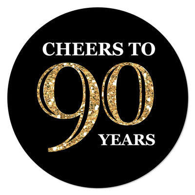 Adult 90th Birthday - Gold - Birthday Party Theme