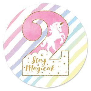 2nd Birthday Rainbow Unicorn - Magical Unicorn Party Theme