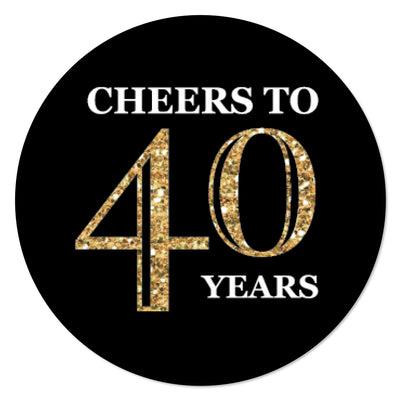 Adult 40th Birthday - Gold - Birthday Party Theme