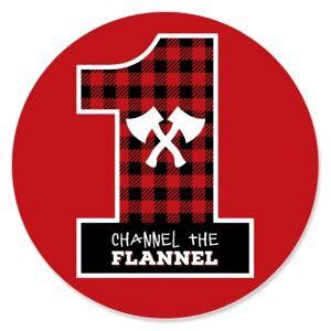 1st Birthday Lumberjack - Channel The Flannel - Buffalo Plaid First Birthday Party Theme