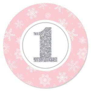 Pink ONEderland - Holiday Snowflake Winter Wonderland First Birthday Party Theme