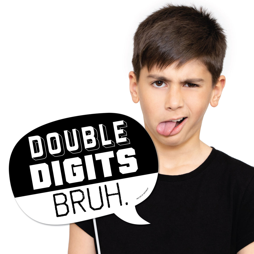 funny bruh sayings prop design close-up