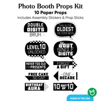 10 piece prop set with sticks included