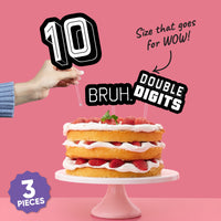 3 piece topper set with sticks included