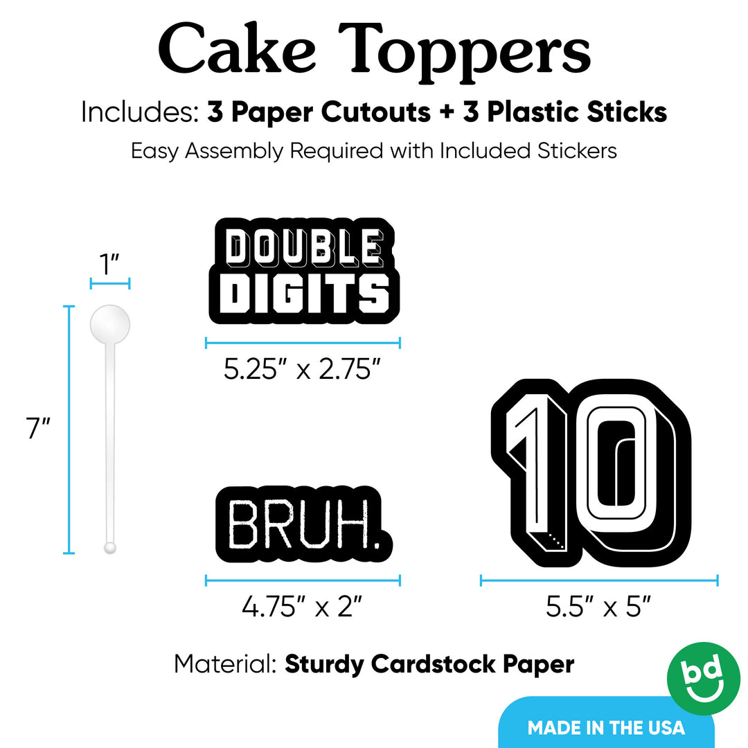 cake topper print detail cardstock pieces