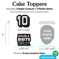 3 piece custom topper set with sticks