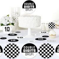 27 piece confetti set size assortment display