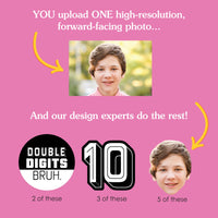 personalized face yard sign design close-up