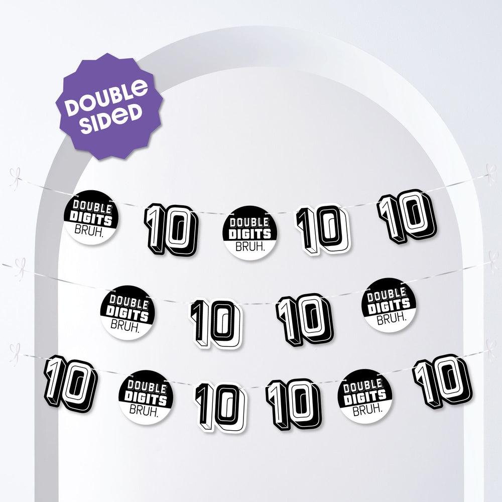 10th Birthday Bruh Garland Banner - 15 Pc