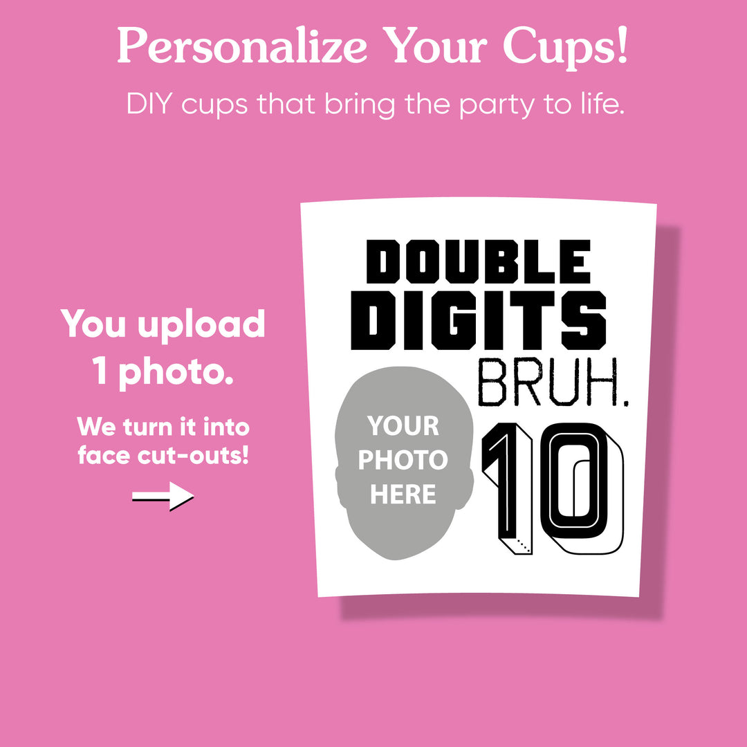 personalized cup design close-up double digits bruh
