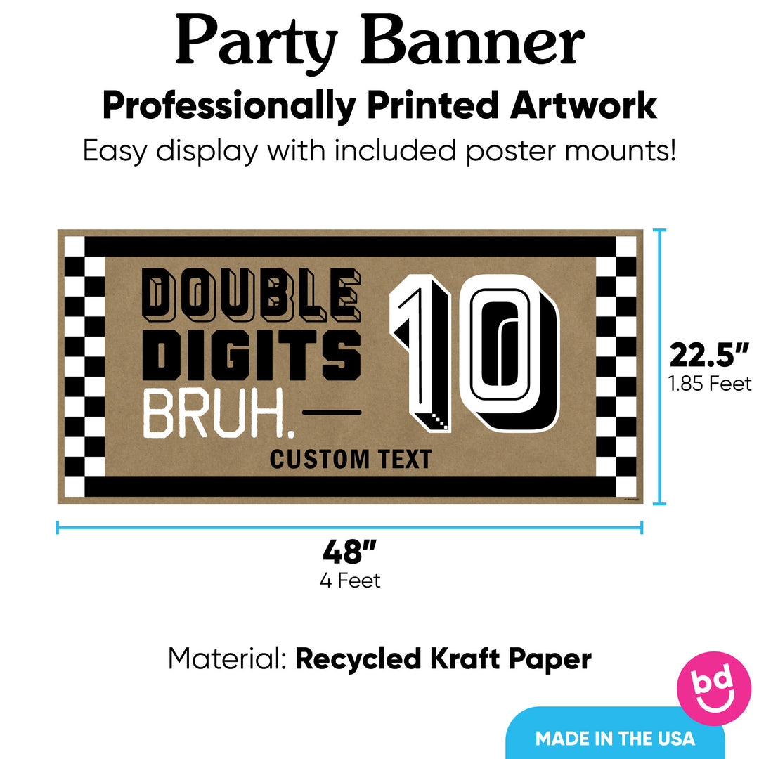 large custom banner with mounting kit included