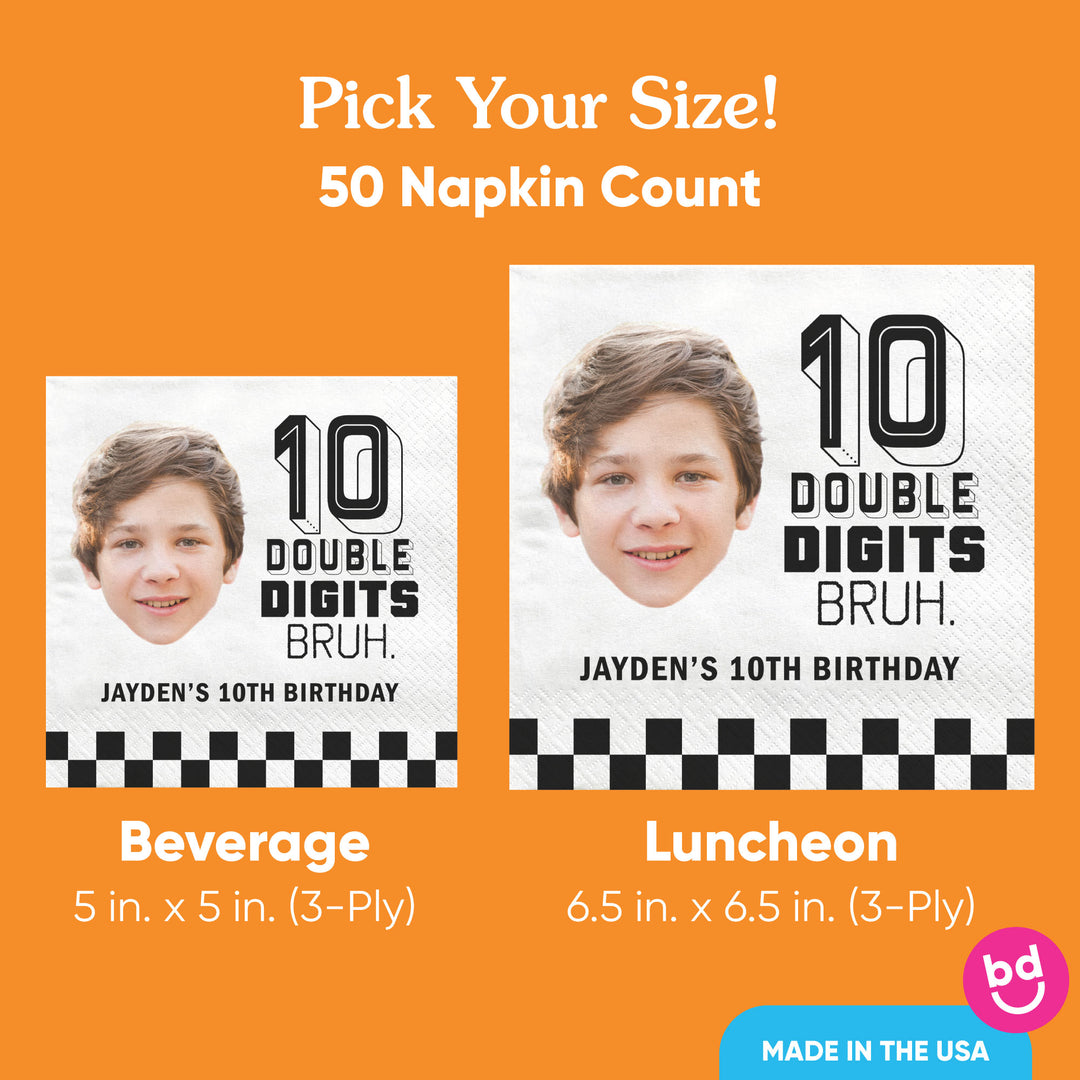 pack of 50 napkins stacked quantity display