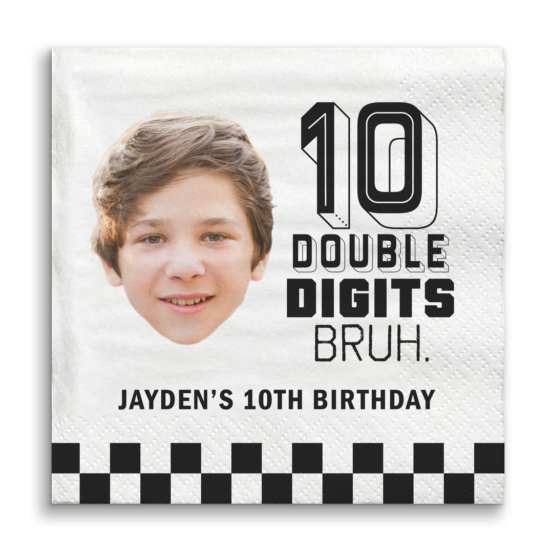 custom 10th Birthday Bruh napkins personalized party tableware