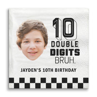 custom 10th Birthday Bruh napkins personalized party tableware