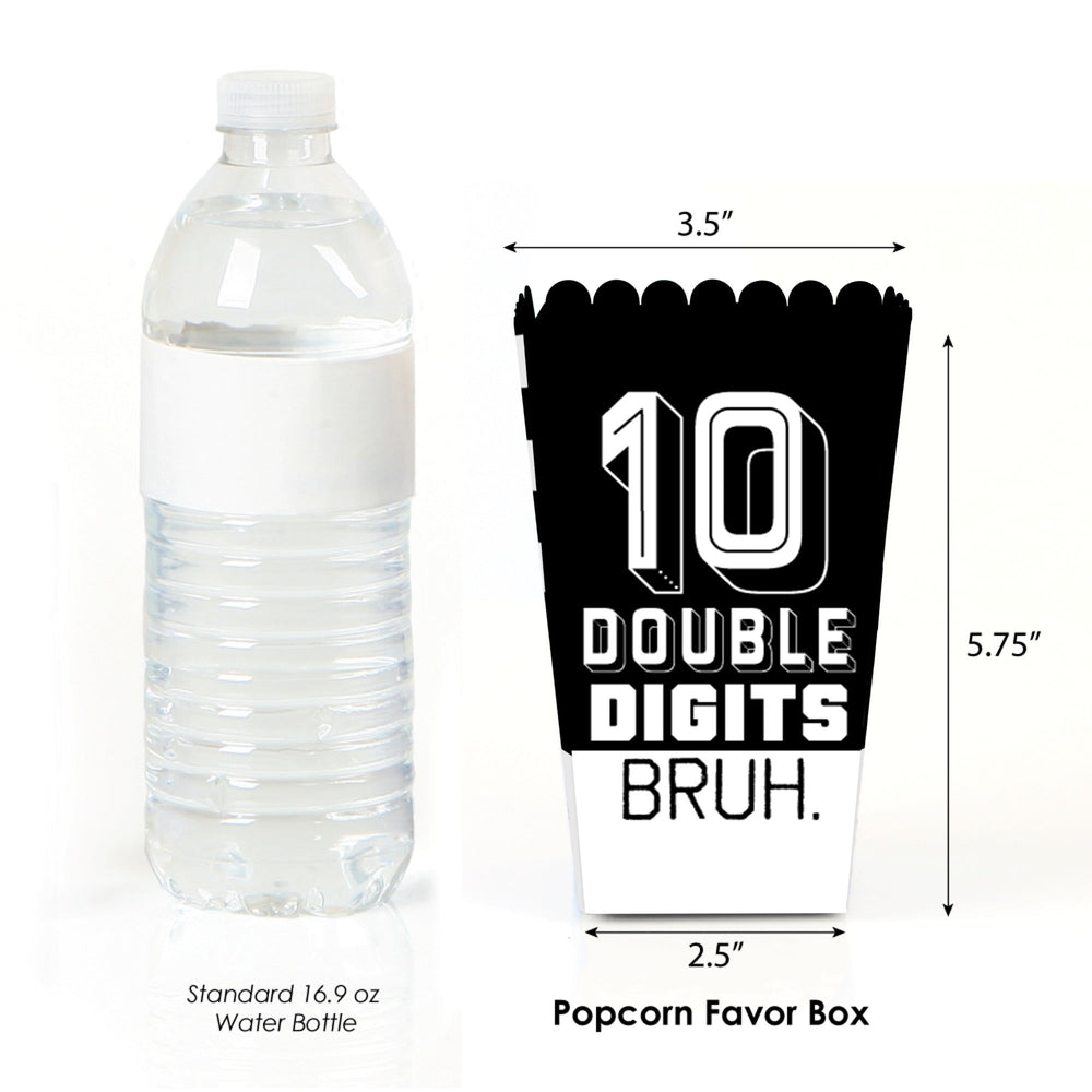 10th Birthday Bruh Popcorn Boxes - 12 Ct