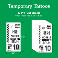 double digits bruh tattoo designs close-up variety set