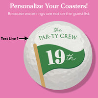 Custom Text Coasters - Golf