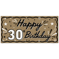 Happy 30th Birthday kraft paper banner party backdrop