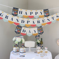 Happy Grandparents Day - Grandma & Grandpa Party Bunting Banner - Party Decorations - Happy Grandparents Day