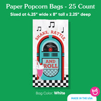 Popcorn Bags - 50's Sock Hop - 25 Ct