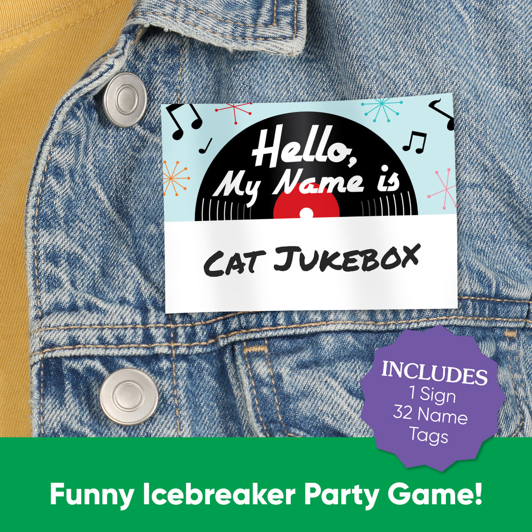 50s Sock Hop What's Your Name Party Game