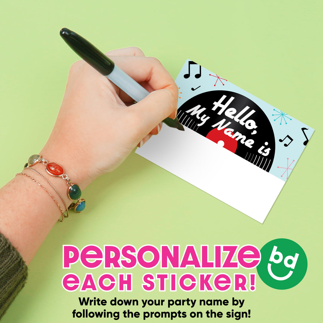 50s Sock Hop What's Your Name Party Game
