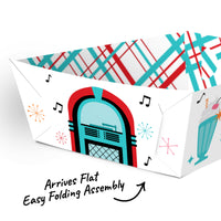 50s Sock Hop Paper Food Trays - 12 Ct
