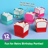 50s Sock Hop Treat Boxes - 12 Ct