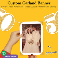 Custom Photo Garland Banner - 50th Wedding Anniversary