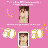 Custom Photo Garland Banner - 50th Wedding Anniversary