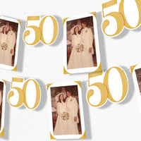 Custom Photo Garland Banner - 50th Wedding Anniversary