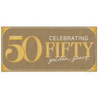 50th Wedding Anniversary Kraft Banner