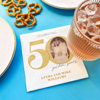 Custom Photo Napkins - 50th Wedding Anniversary