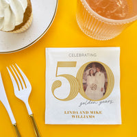 Custom Photo Napkins - 50th Wedding Anniversary