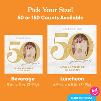 Custom Photo Napkins - 50th Wedding Anniversary