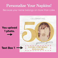 Custom Photo Napkins - 50th Wedding Anniversary