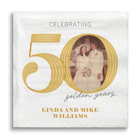 Custom Photo Napkins - 50th Wedding Anniversary