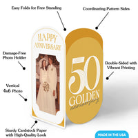 50th Wedding Anniversary Photo Centerpieces - 8 Ct