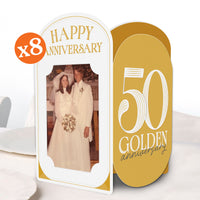 50th Wedding Anniversary Photo Centerpieces - 8 Ct