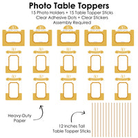 50th Wedding Anniversary Photo Table Toppers - 15 Pc