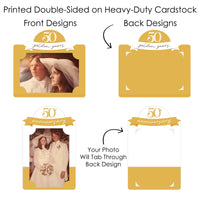 50th Wedding Anniversary Photo Table Toppers - 15 Pc