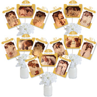 50th Wedding Anniversary Photo Table Toppers - 15 Pc