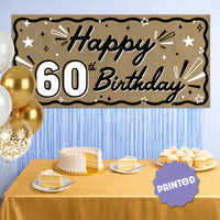 60th birthday party photo backdrop banner