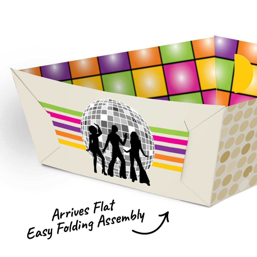 70s Disco Paper Food Trays - 12 Ct