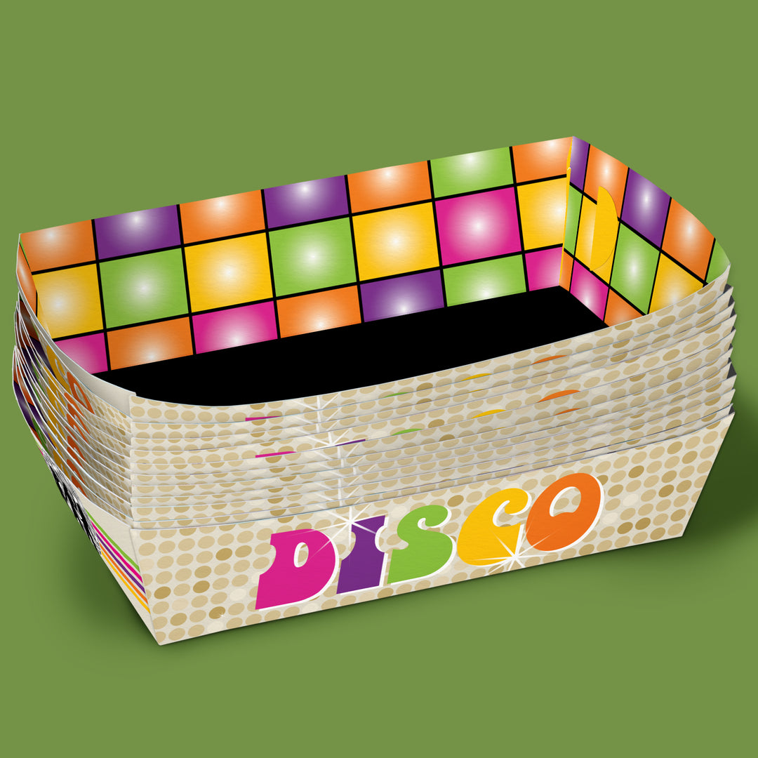 70s Disco Paper Food Trays - 12 Ct