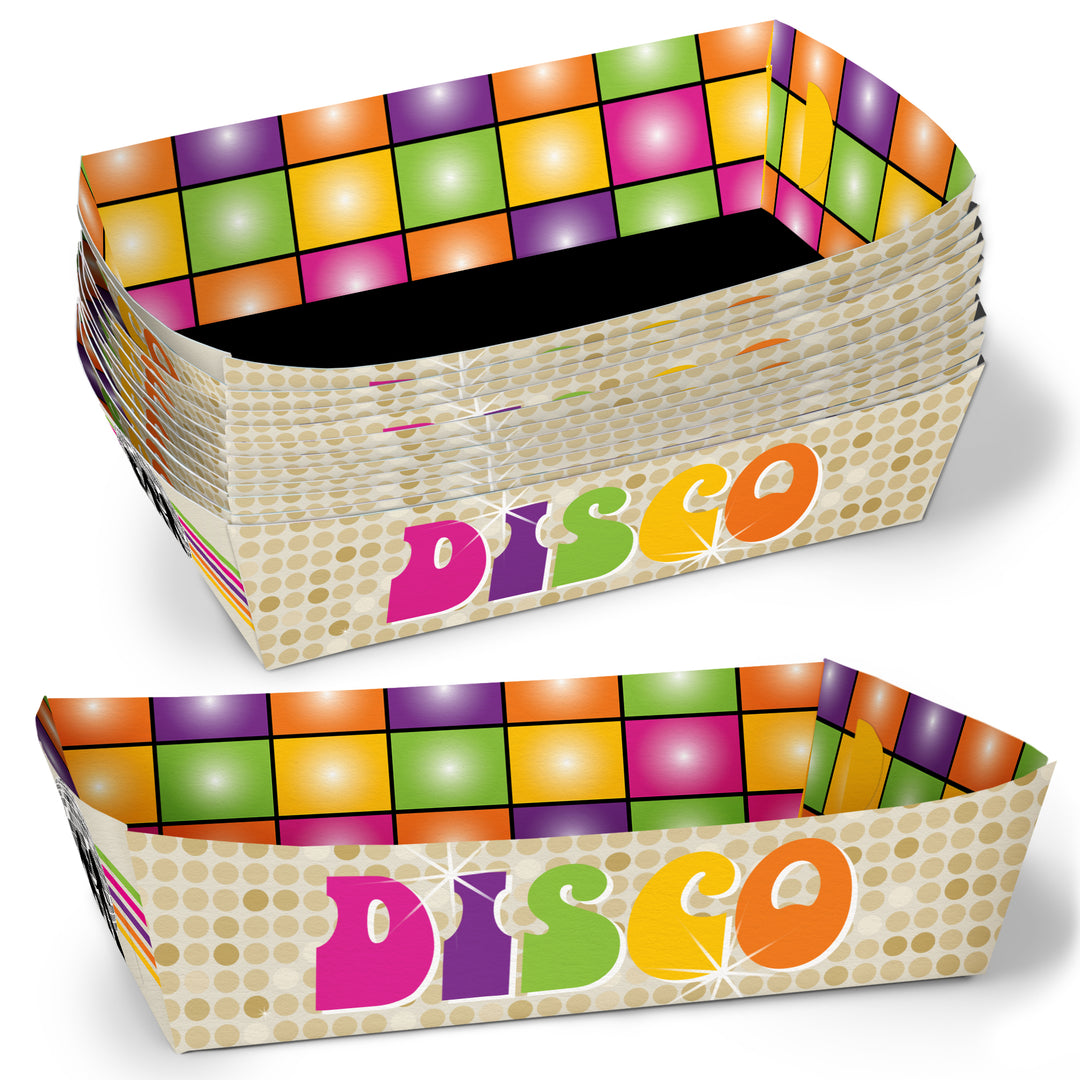 70s Disco Paper Food Trays - 12 Ct