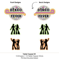 70's Disco - 1970s Disco Fever Party Centerpiece Sticks - Table Toppers - Set of 15