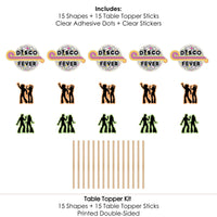 70's Disco - 1970s Disco Fever Party Centerpiece Sticks - Table Toppers - Set of 15