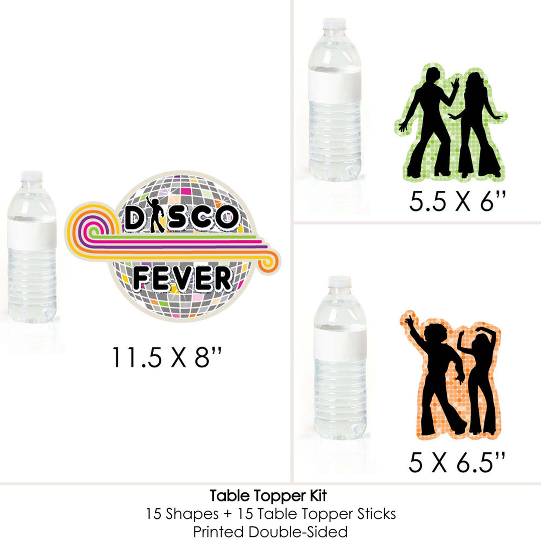 70's Disco - 1970s Disco Fever Party Centerpiece Sticks - Table Toppers - Set of 15