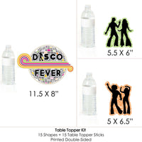 70's Disco - 1970s Disco Fever Party Centerpiece Sticks - Table Toppers - Set of 15